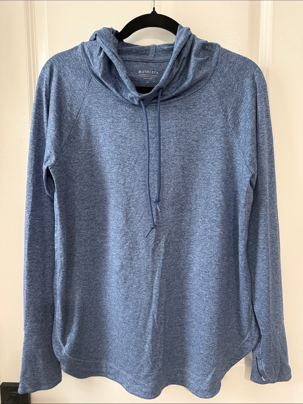 Athleta Uptempo Long Sleeve Hoodie Heather Royal Blue
